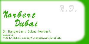 norbert dubai business card